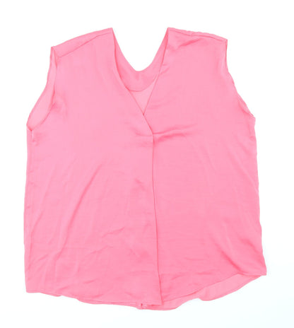 Womens UK Size 16 Marks and Spencer Pink Basic Blouse