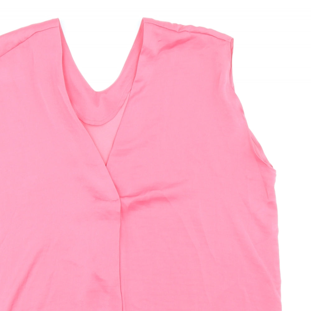 Womens UK Size 16 Marks and Spencer Pink Basic Blouse
