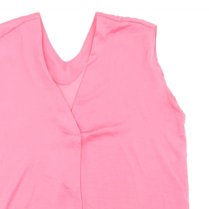 Womens UK Size 16 Marks and Spencer Pink Basic Blouse