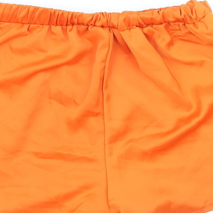Solado Womens Orange Polyester Sweat Shorts Size M Regular Pull On