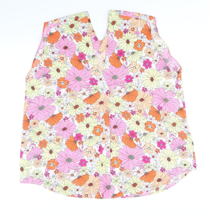 Womens UK Size 18 Marks and Spencer Multicoloured Basic Blouse