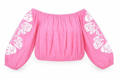 Womens UK Size 18 Marks and Spencer Pink Cropped Blouse