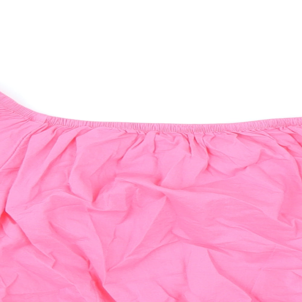 Womens UK Size 18 Marks and Spencer Pink Cropped Blouse