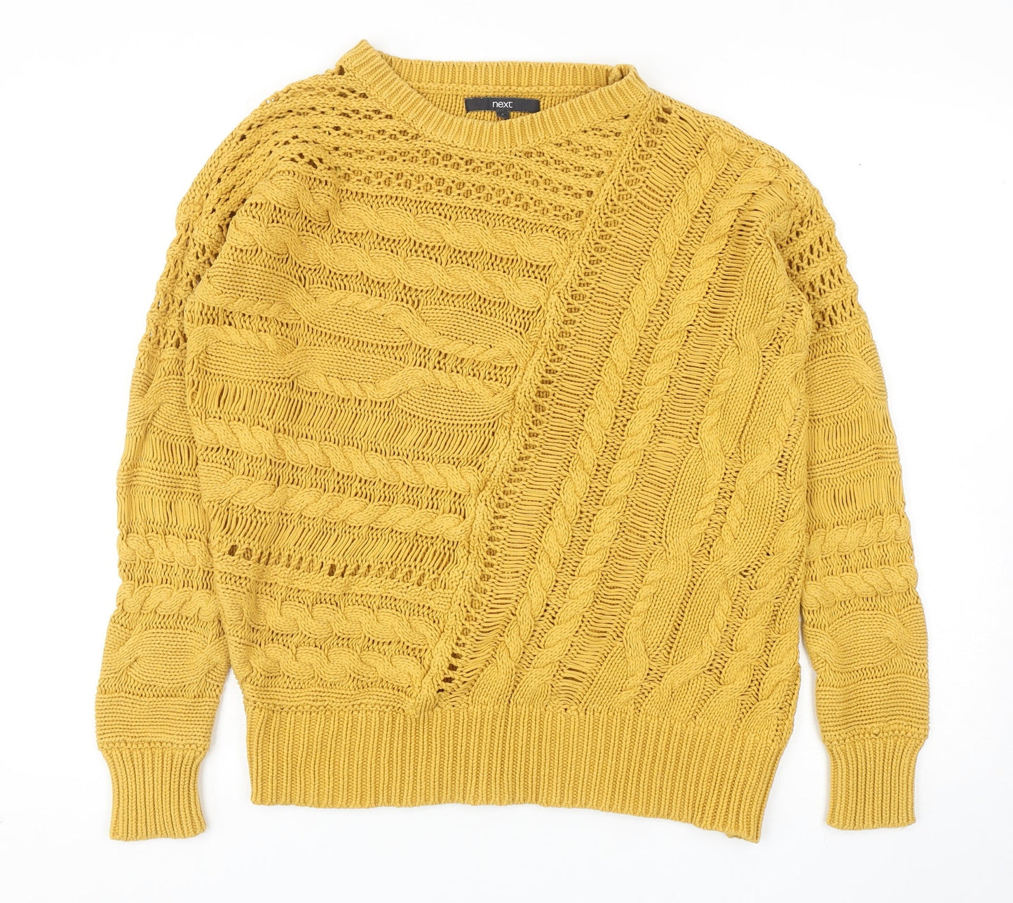 Womens UK Size S NEXT Yellow Pullover Jumper