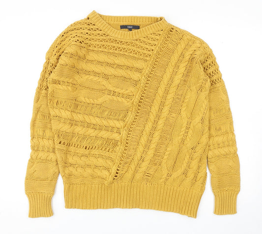 Womens UK Size S NEXT Yellow Pullover Jumper