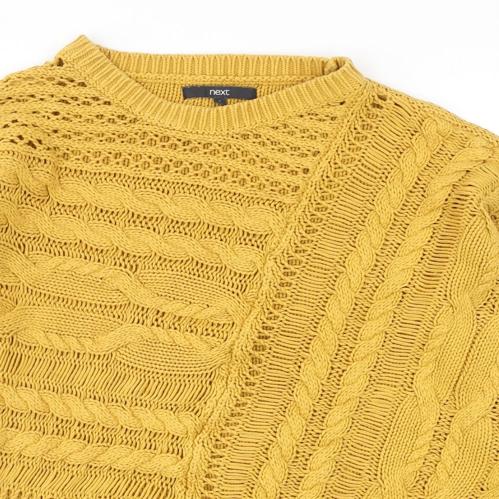 Womens UK Size S NEXT Yellow Pullover Jumper