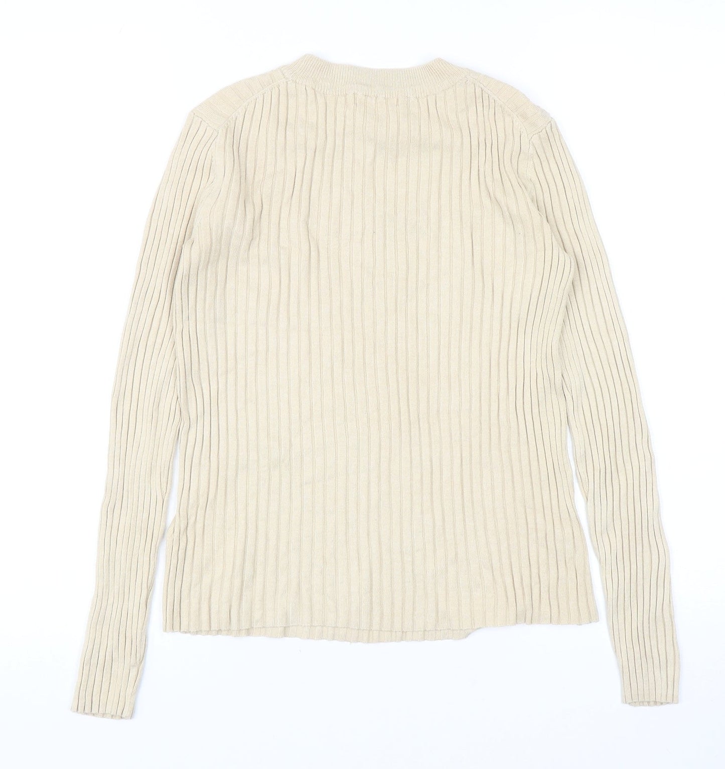 Womens UK Size M H&M Beige Pullover Jumper