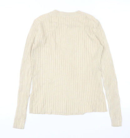 Womens UK Size M H&M Beige Pullover Jumper