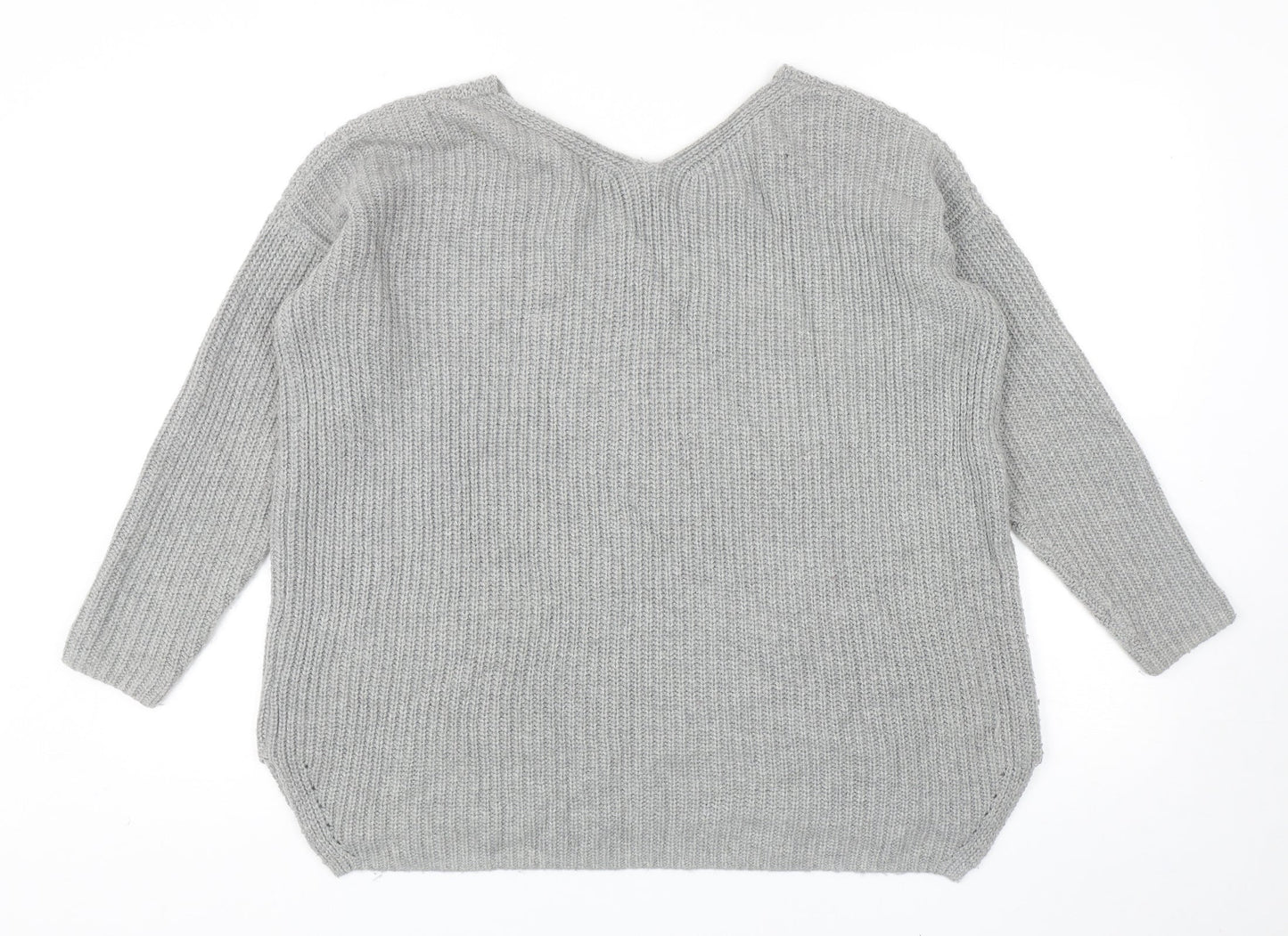 Womens UK Size 6 Topshop Grey Pullover Jumper