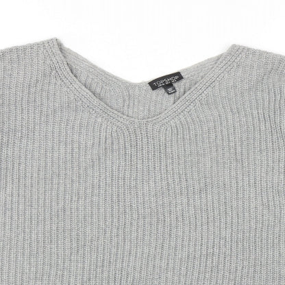 Womens UK Size 6 Topshop Grey Pullover Jumper