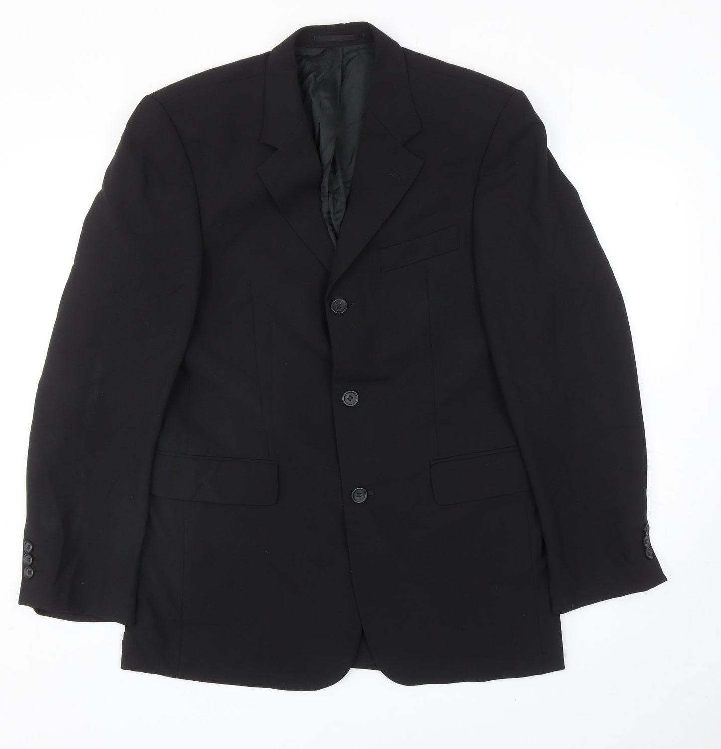 Mens UK Size 38 Tom English Regular Black Suit Jacket
