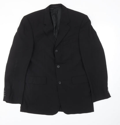 Mens UK Size 38 Tom English Regular Black Suit Jacket