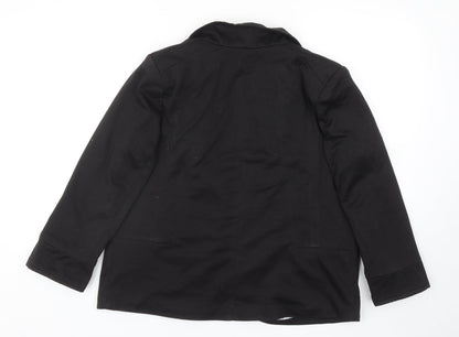 Wallis Womens Black Polyester Jacket Blazer Size 12