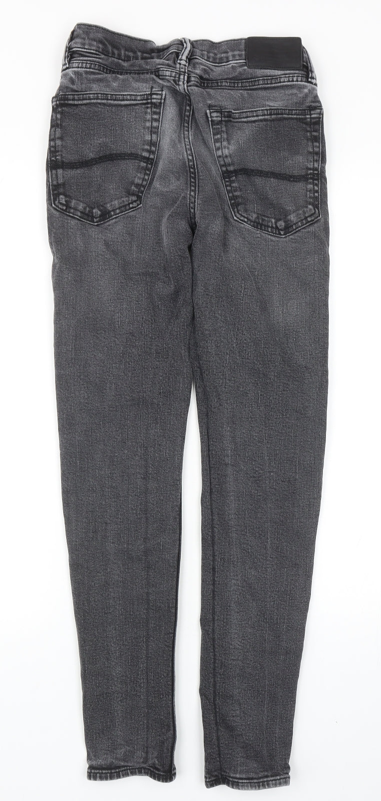 Marks and Spencer Mens Grey Cotton Skinny Jeans Size 28 in L31 in Regular Zip