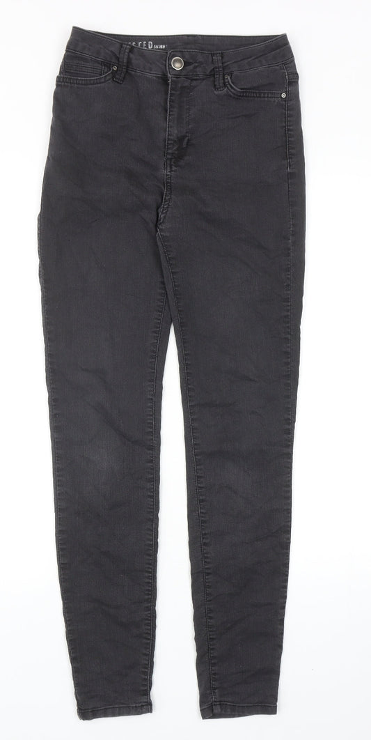 Womens UK Size 8 Marks and Spencer Regular Fit Skinny Grey Jeans