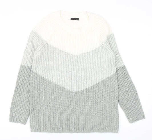 Womens UK Size 12 M&Co Grey Pullover Jumper