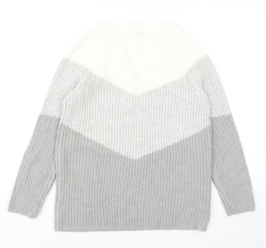Womens UK Size 12 M&Co Grey Pullover Jumper