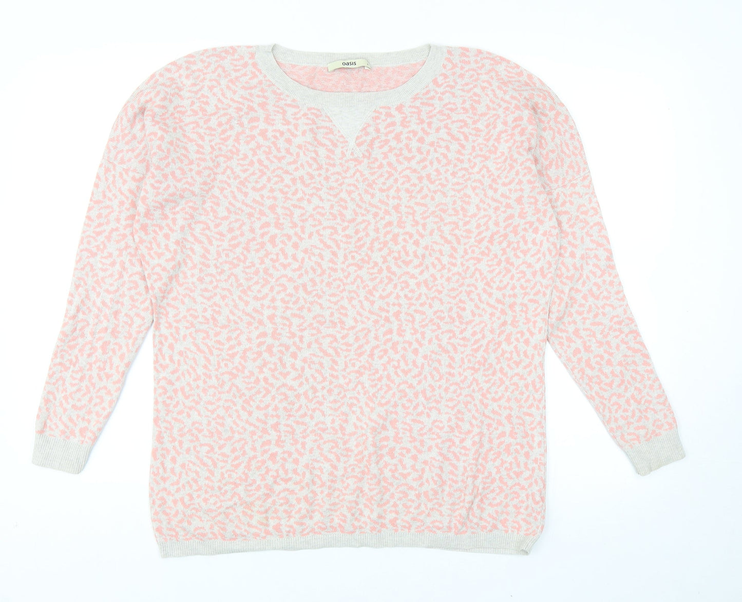 Womens UK Size S Oasis Pink Pullover Jumper