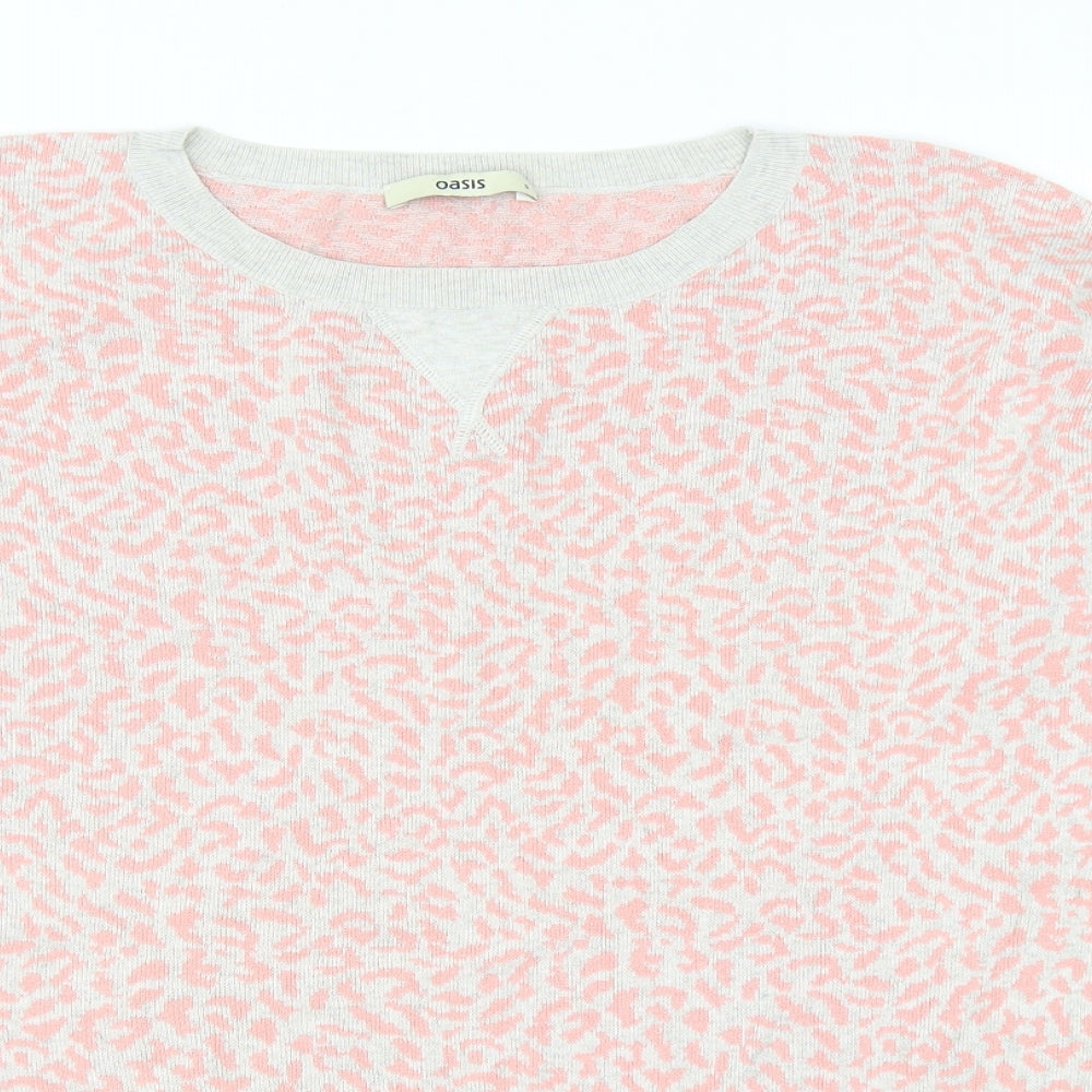 Womens UK Size S Oasis Pink Pullover Jumper