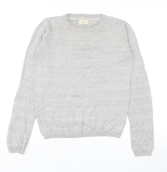Womens UK Size XS Linea Grey Pullover Jumper