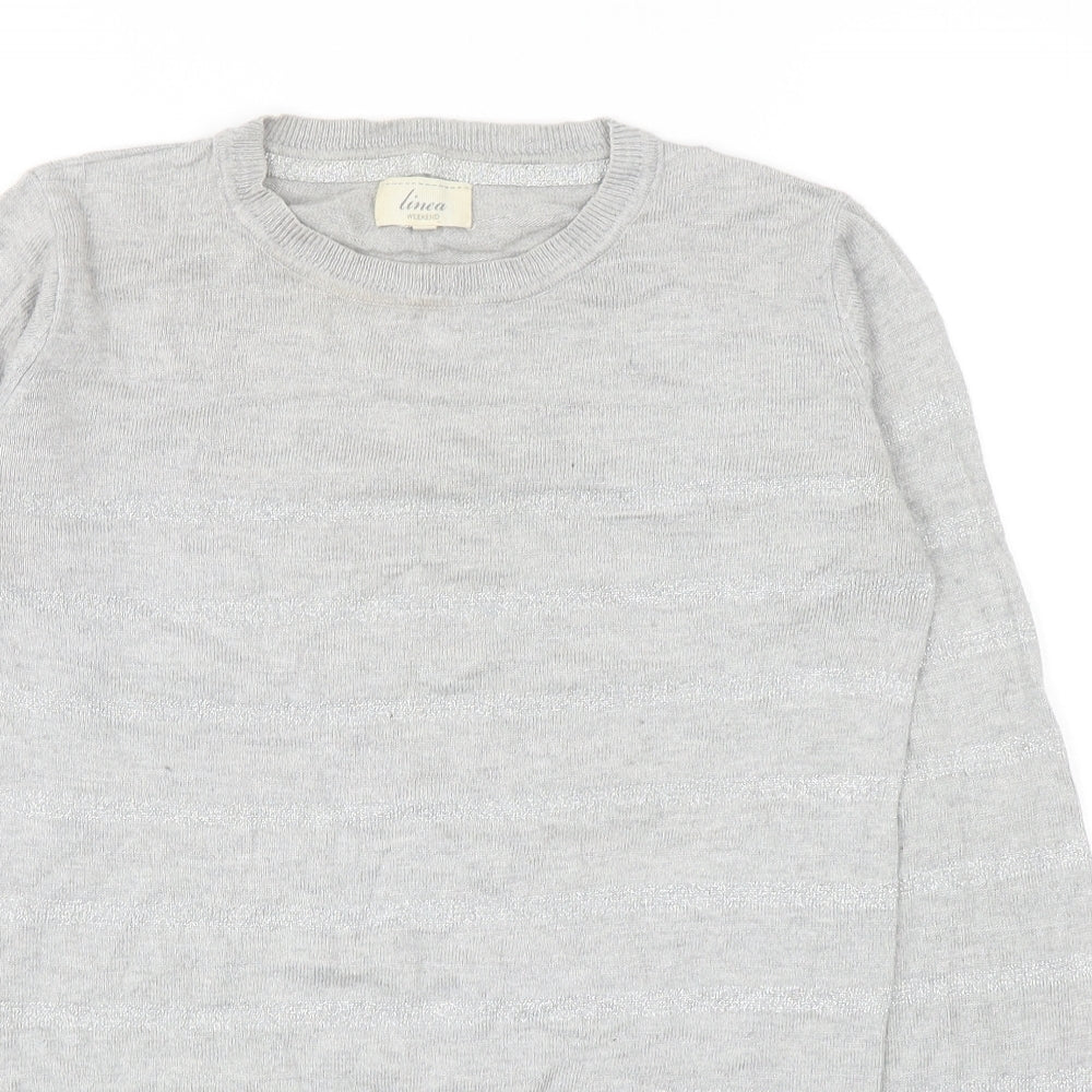 Womens UK Size XS Linea Grey Pullover Jumper