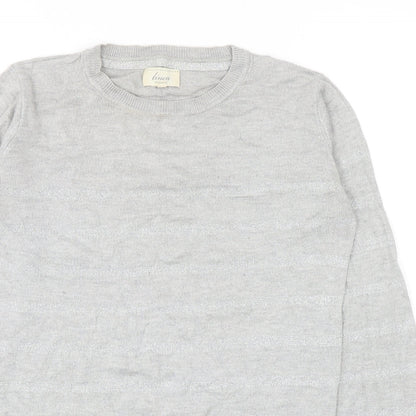 Womens UK Size XS Linea Grey Pullover Jumper