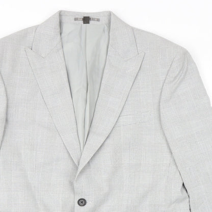 Mens UK Size 40 Marks and Spencer Regular Grey Suit Jacket