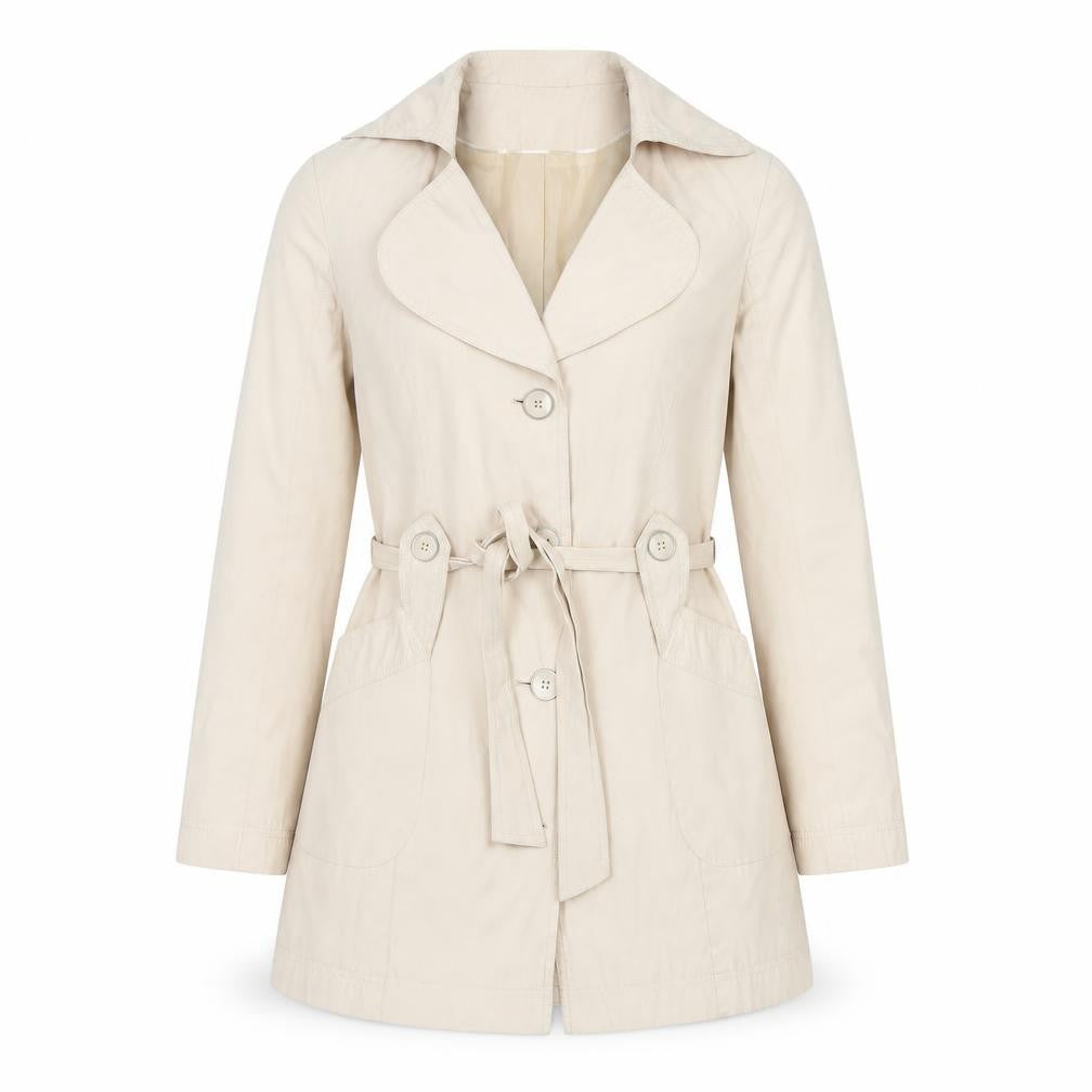 Womens UK Size 10 BHS Beige Trench Coat