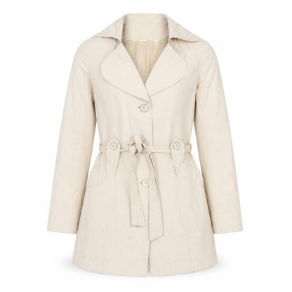 Womens UK Size 10 BHS Beige Trench Coat