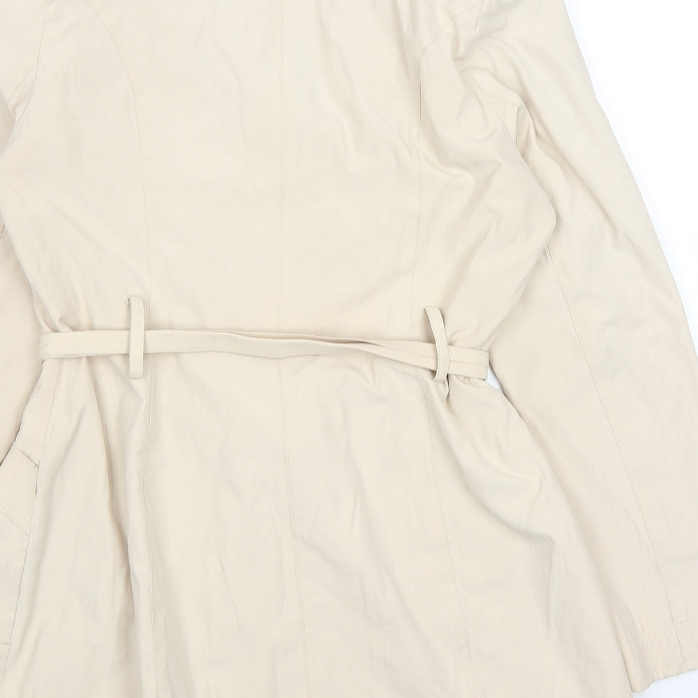 Womens UK Size 10 BHS Beige Trench Coat