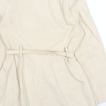 Womens UK Size 10 BHS Beige Trench Coat
