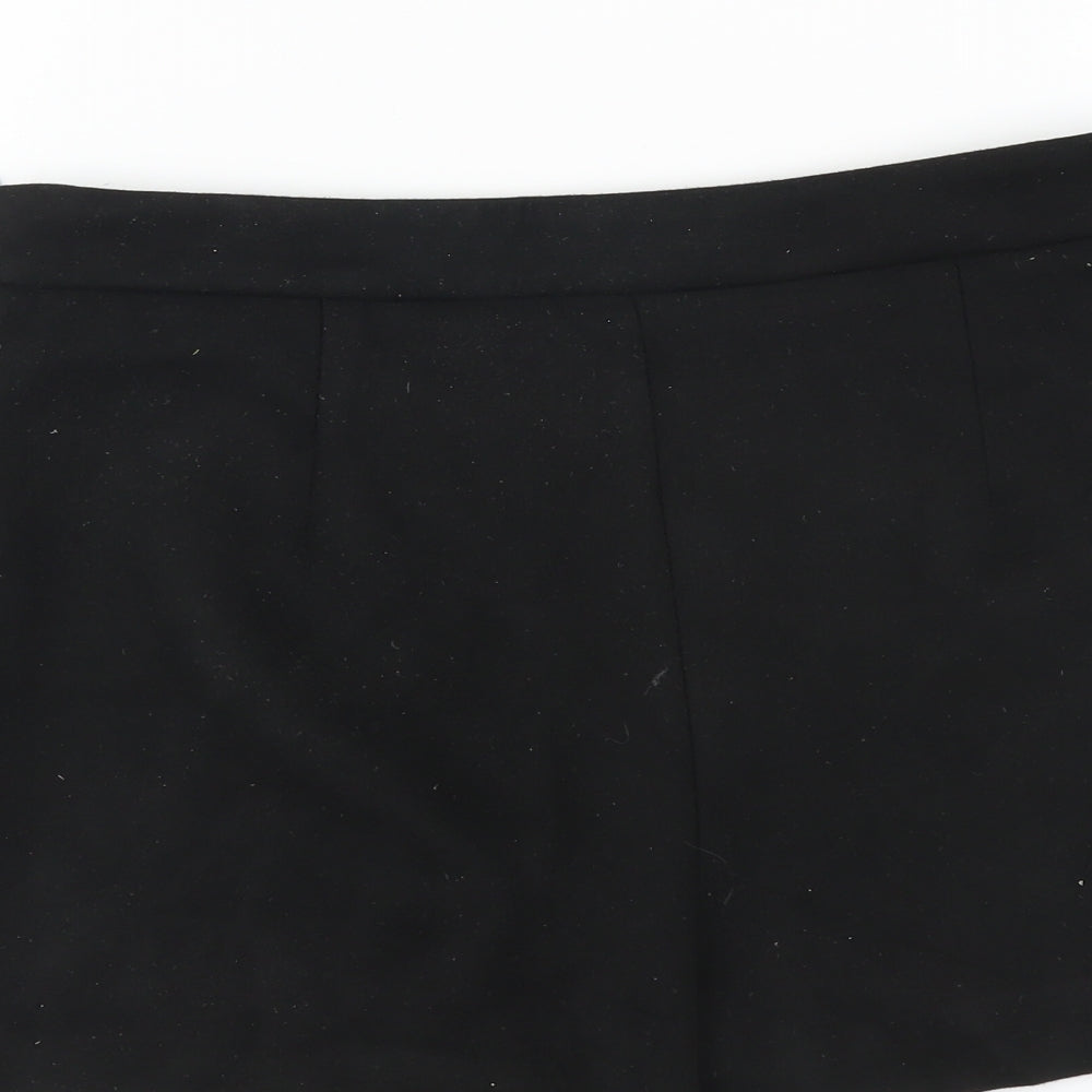 Pull&Bear Womens Black Polyester Sailor Shorts Size S L3 in Regular Zip