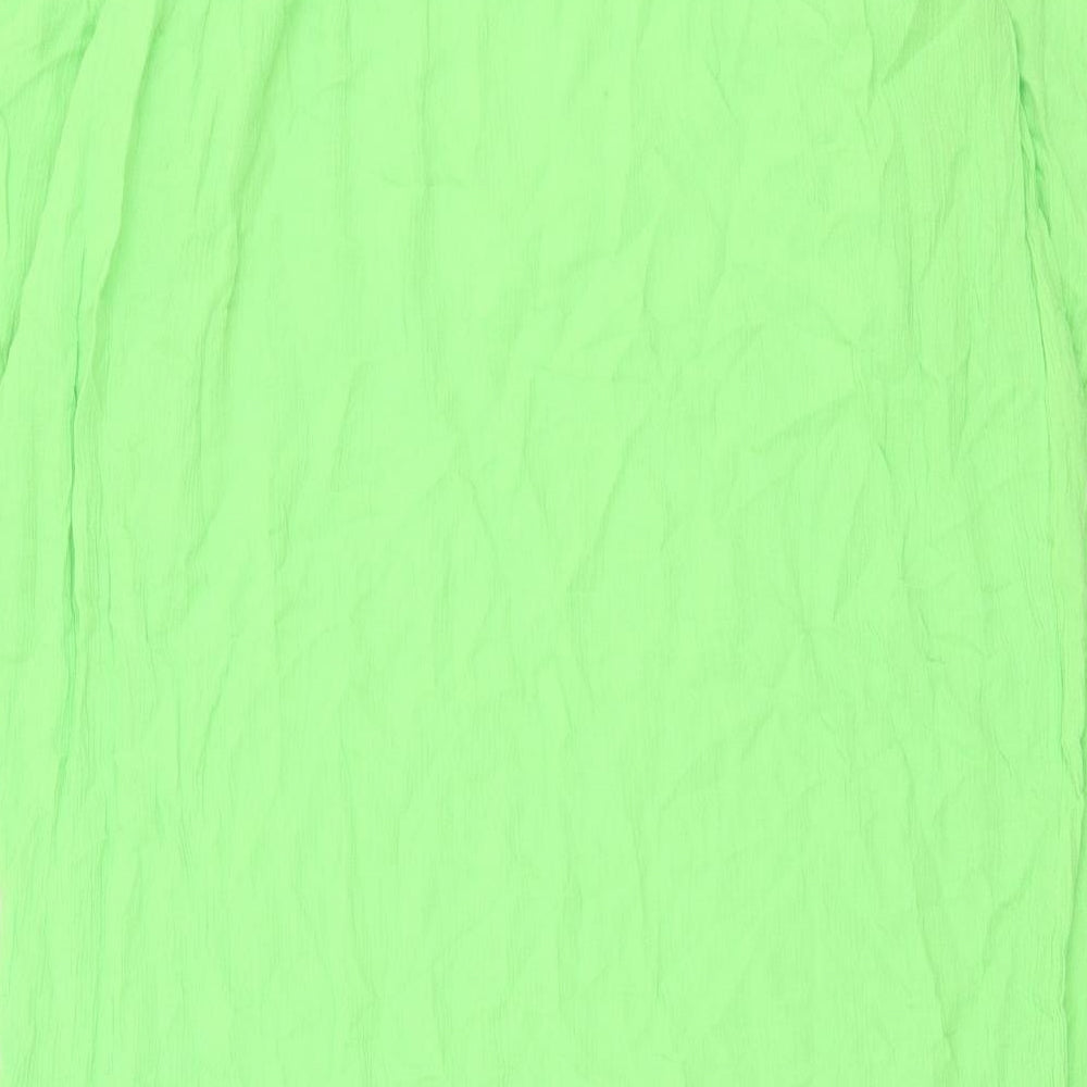 Marks and Spencer Womens Green Viscose A-Line Size S Off the Shoulder Pullover