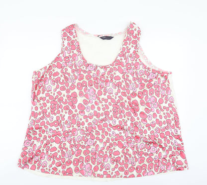 Womens UK Size 22 Marks and Spencer Pink Basic Tank