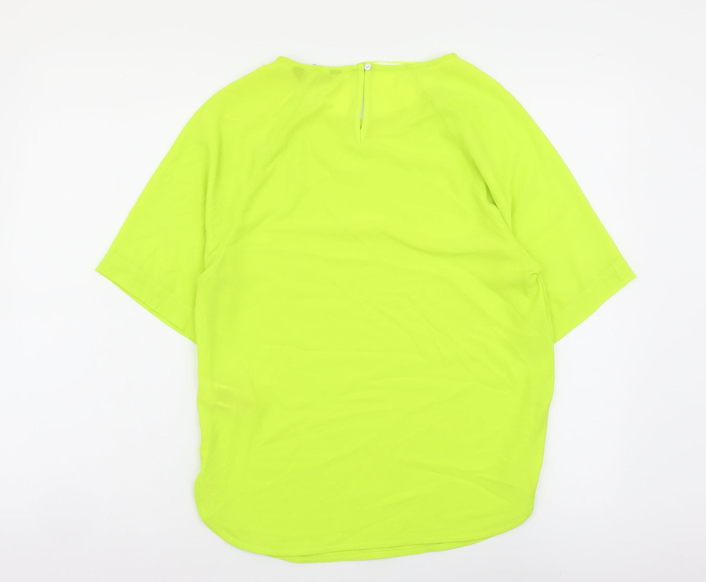 Womens UK Size 6 Marks and Spencer Green Basic T-Shirt