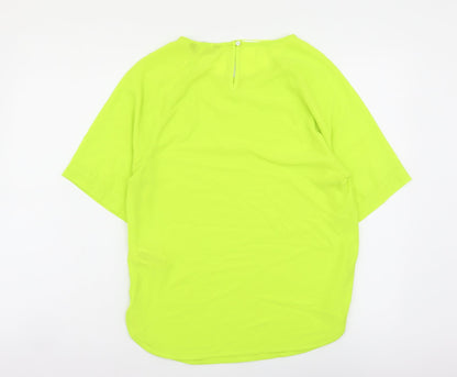 Womens UK Size 6 Marks and Spencer Green Basic T-Shirt