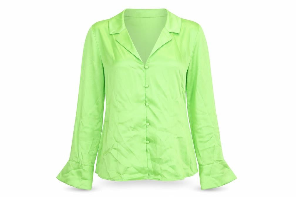Womens UK Size 6 Marks and Spencer Green Basic Button-Up