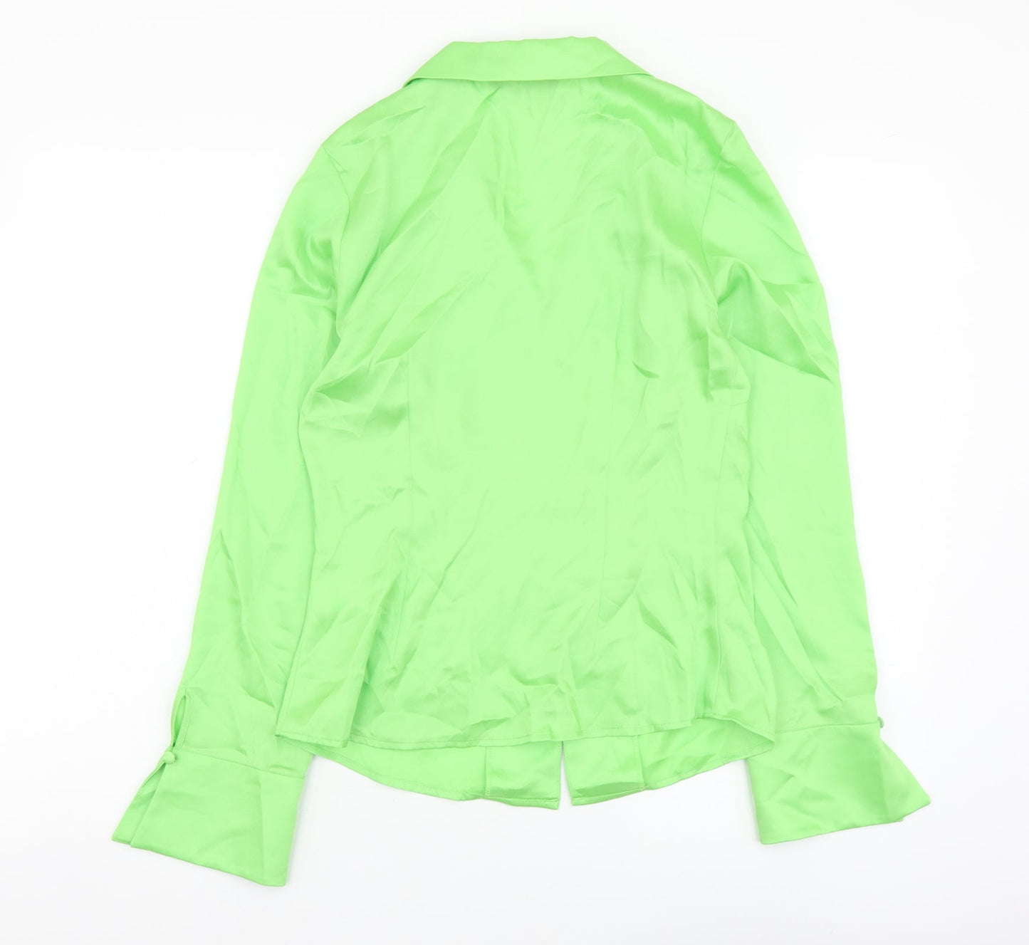 Womens UK Size 6 Marks and Spencer Green Basic Button-Up