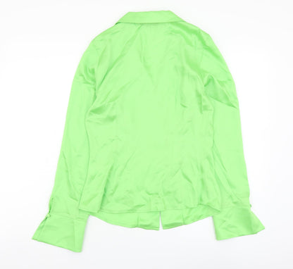 Womens UK Size 6 Marks and Spencer Green Basic Button-Up