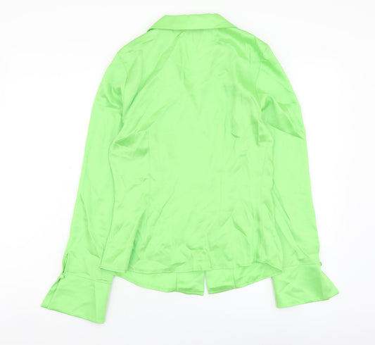 Womens UK Size 6 Marks and Spencer Green Basic Button-Up