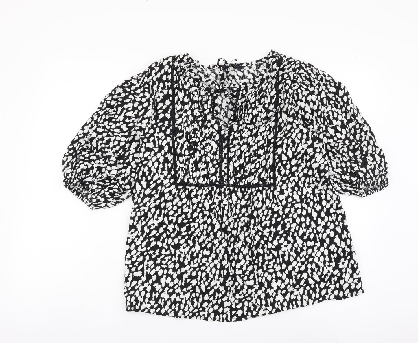 Womens UK Size 6 Marks and Spencer Black Basic Blouse