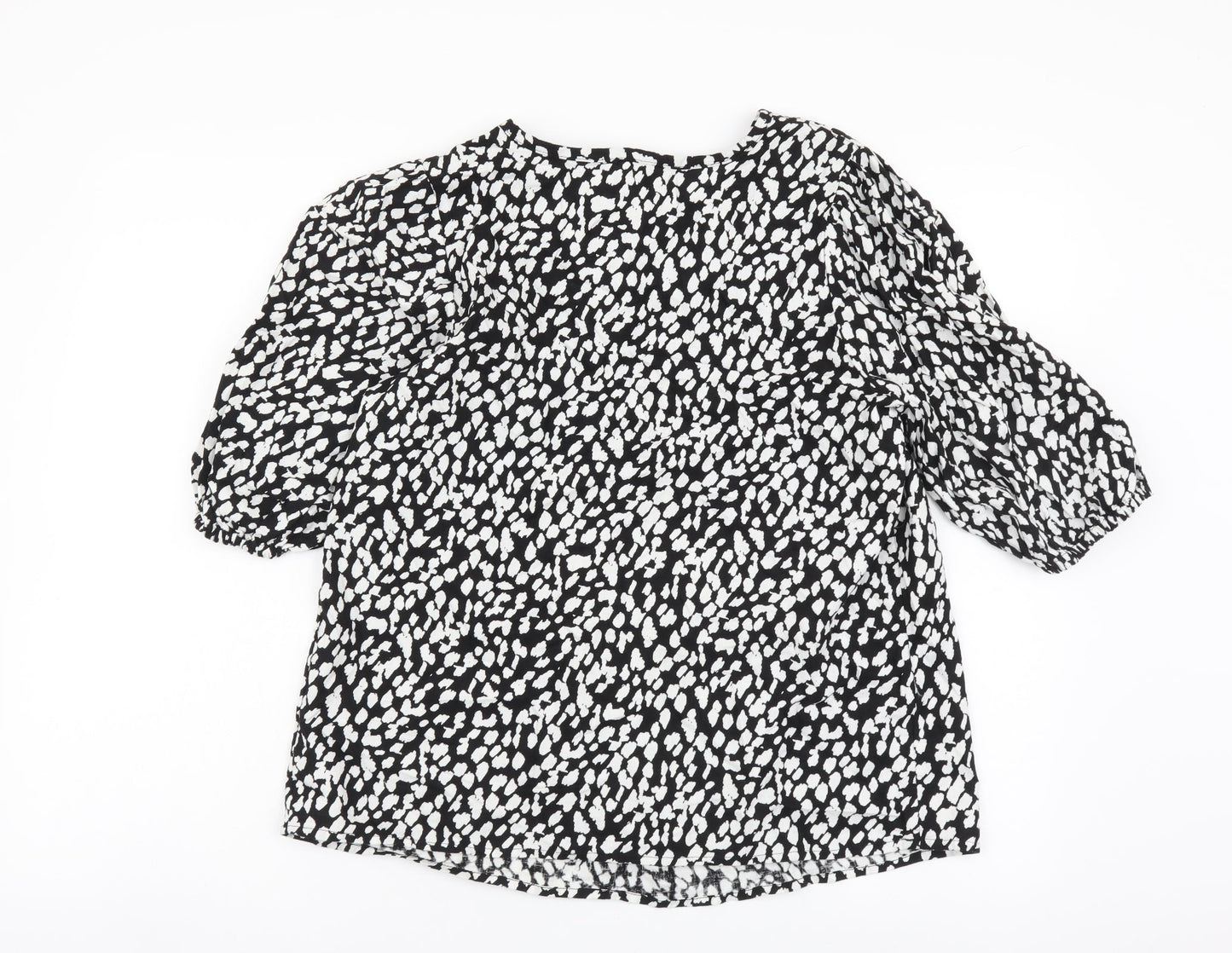 Womens UK Size 6 Marks and Spencer Black Basic Blouse