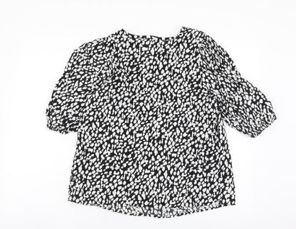 Womens UK Size 6 Marks and Spencer Black Basic Blouse