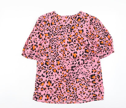 Womens UK Size 6 Marks and Spencer Pink Basic Blouse