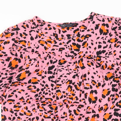 Womens UK Size 6 Marks and Spencer Pink Basic Blouse