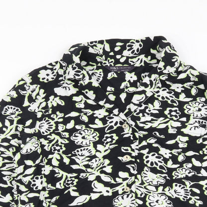 Womens UK Size 6 Marks and Spencer Black Basic Button-Up