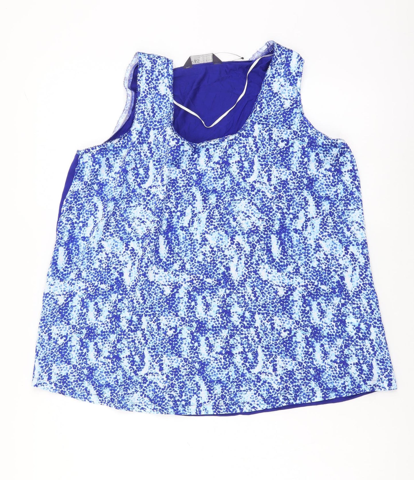 Womens UK Size 10 Marks and Spencer Blue Basic Tank
