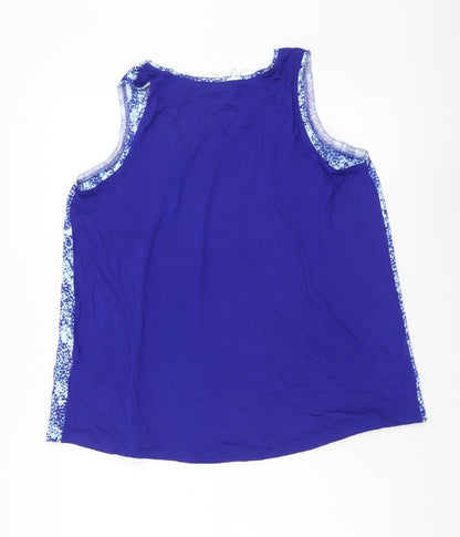 Womens UK Size 10 Marks and Spencer Blue Basic Tank