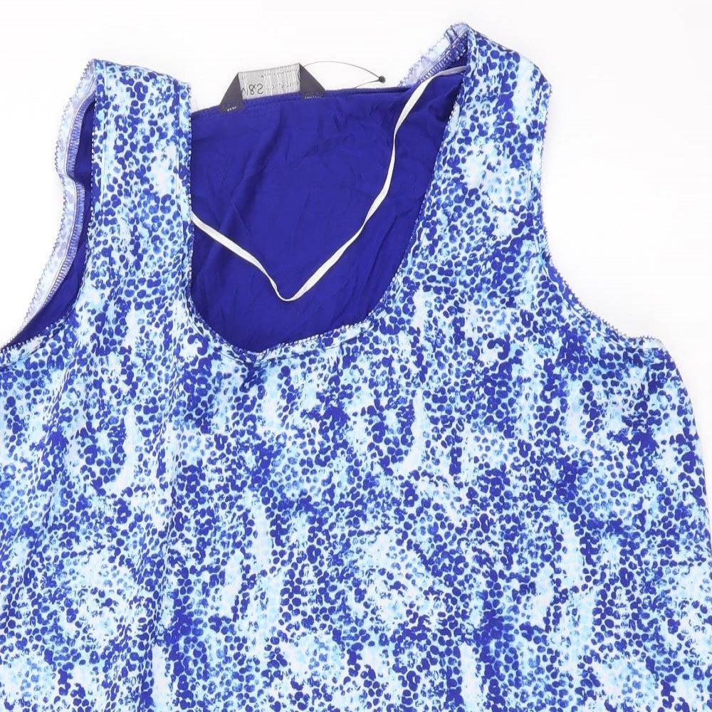 Womens UK Size 10 Marks and Spencer Blue Basic Tank