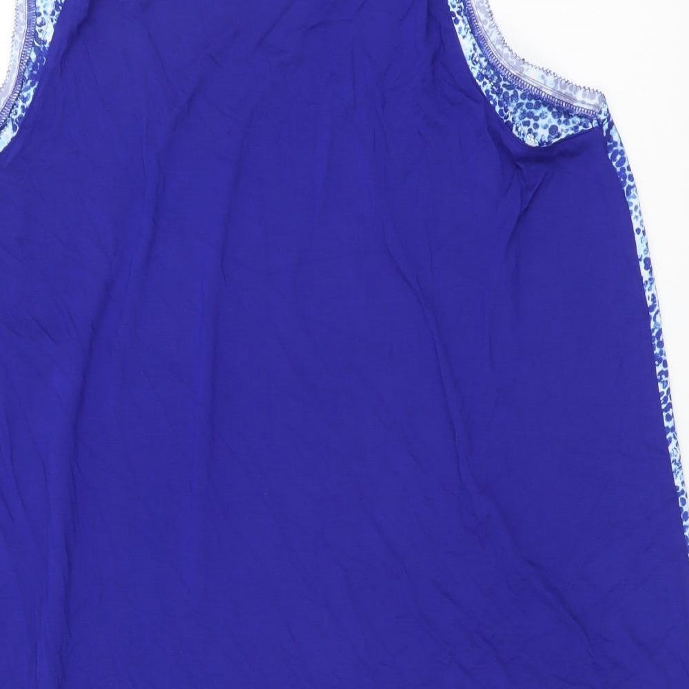 Womens UK Size 10 Marks and Spencer Blue Basic Tank